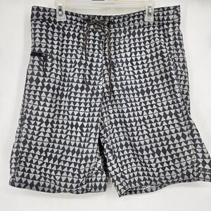 Patagonia Board Shorts Mens Sz 34 Swim Trunks Drawstring Geometric‎ Summer Beach
